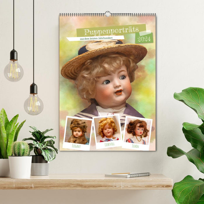 Puppenporträts aus dem letzten Jahrhundert (CALVENDO Wandkalender 2024)