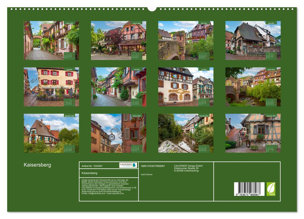 Kaisersberg Perle des Elsass (CALVENDO Premium Wandkalender 2024)