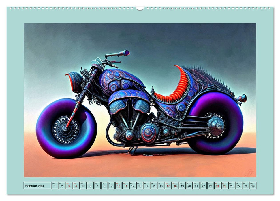 Höllisch heiße Monster Maschinen (CALVENDO Premium Wandkalender 2024)