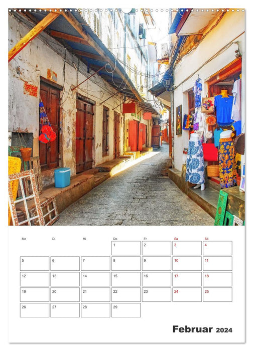 Zanzibar - ville côtière de charme (Calvendo Premium Wall Calendar 2024) 