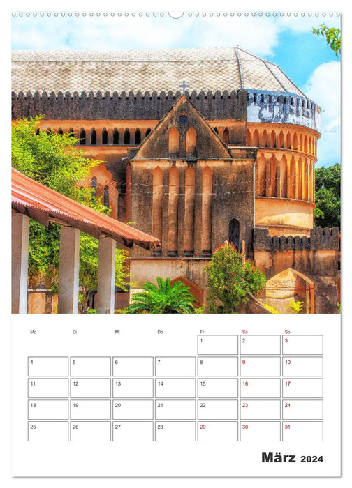 Zanzibar - ville côtière de charme (Calvendo Premium Wall Calendar 2024) 