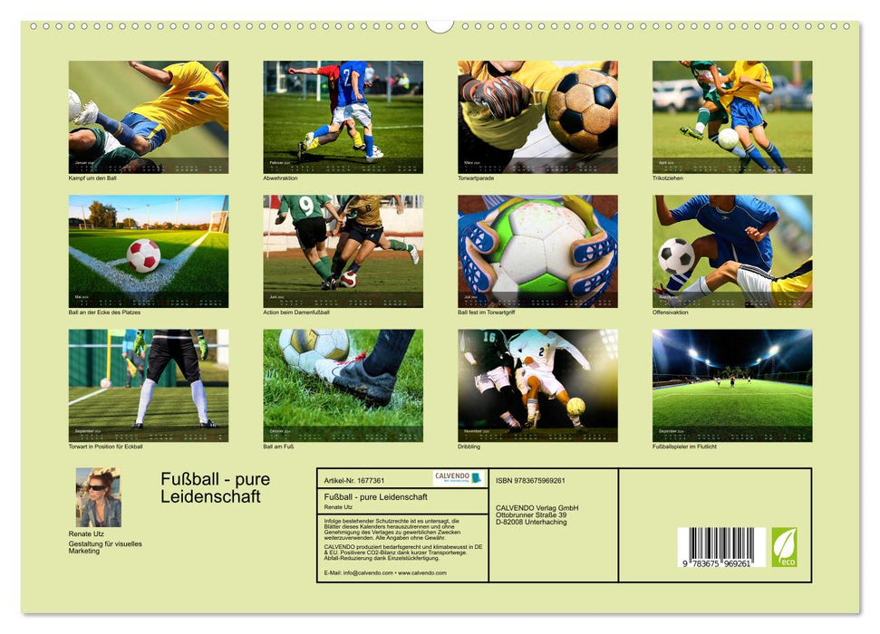 Football - pure passion (Calendrier mural CALVENDO Premium 2024) 