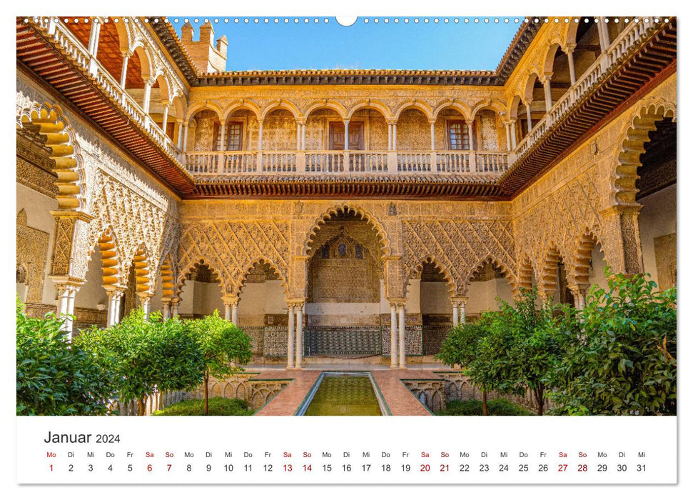 Sevilla - Atemberaubende Architektur (CALVENDO Premium Wandkalender 2024)