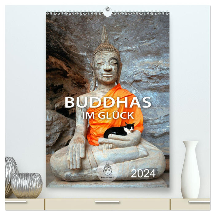 Buddhas im Glück (CALVENDO Premium Wandkalender 2024)