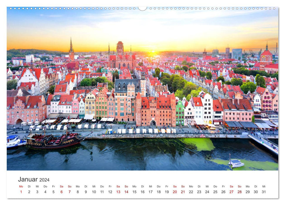 Danzig - Die goldene Stadt an der Ostsee. (CALVENDO Premium Wandkalender 2024)