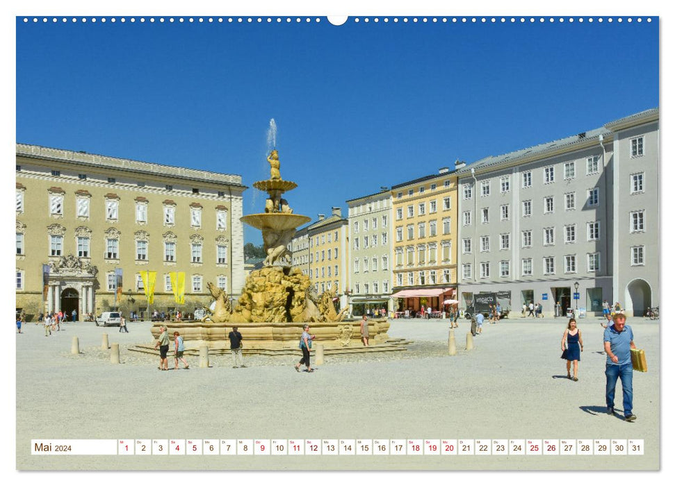 Mozartstadt Salzburg - Brunnen und Wasserspiele (CALVENDO Wandkalender 2024)