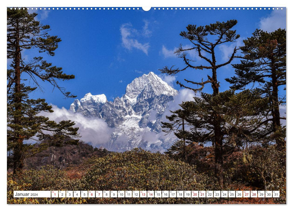 Nepal- Trekking durchs Hochgebirge (CALVENDO Premium Wandkalender 2024)