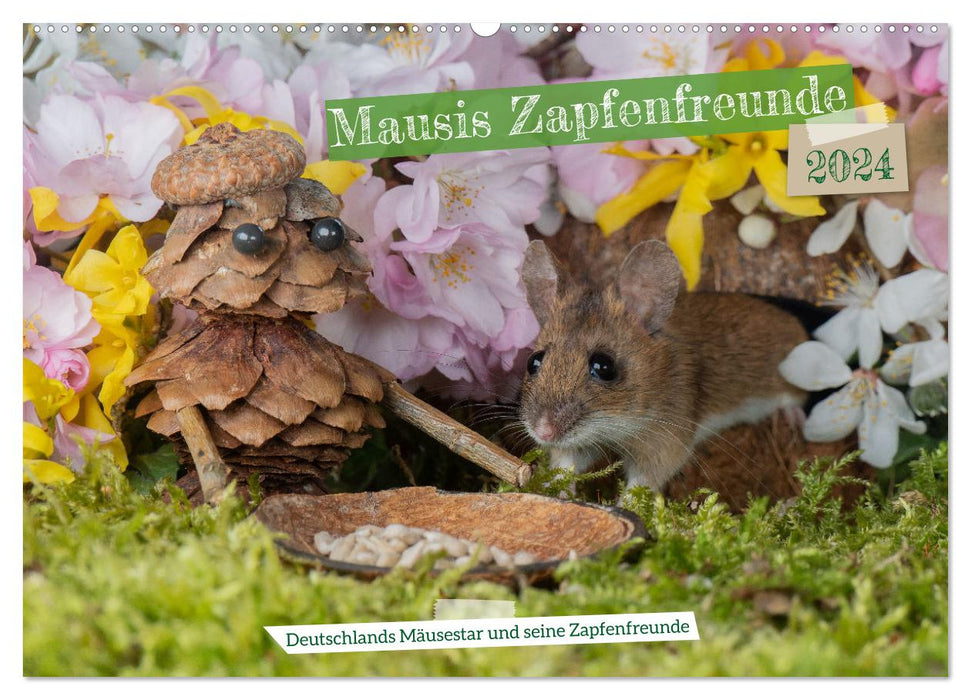 Mausis Zapfenfreunde (CALVENDO Wandkalender 2024)