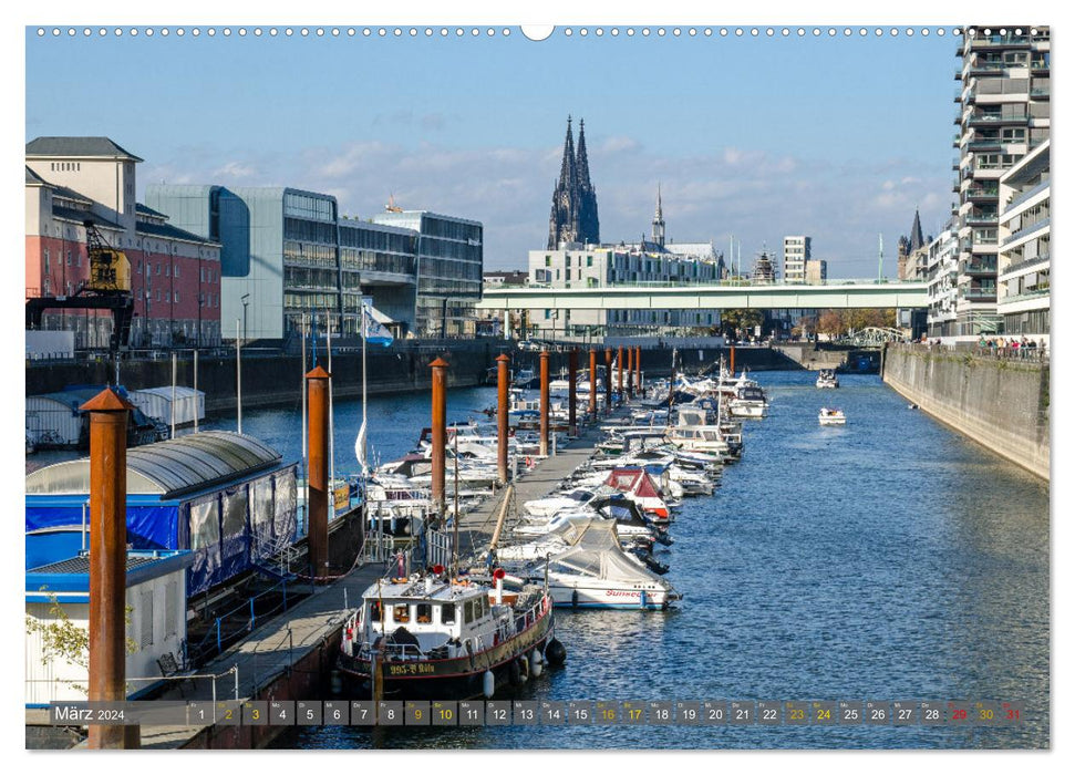 Bateaux avec toile de fond (Calendrier mural CALVENDO Premium 2024) 