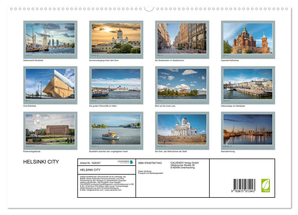 HELSINKI CITY (CALVENDO Premium Wandkalender 2024)