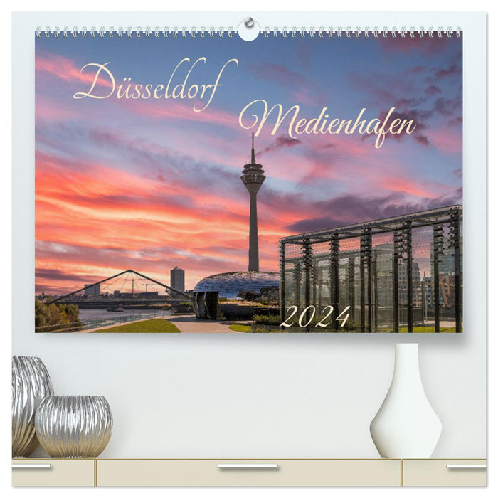 Düsseldorf Media Harbour (Calendrier mural CALVENDO Premium 2024) 