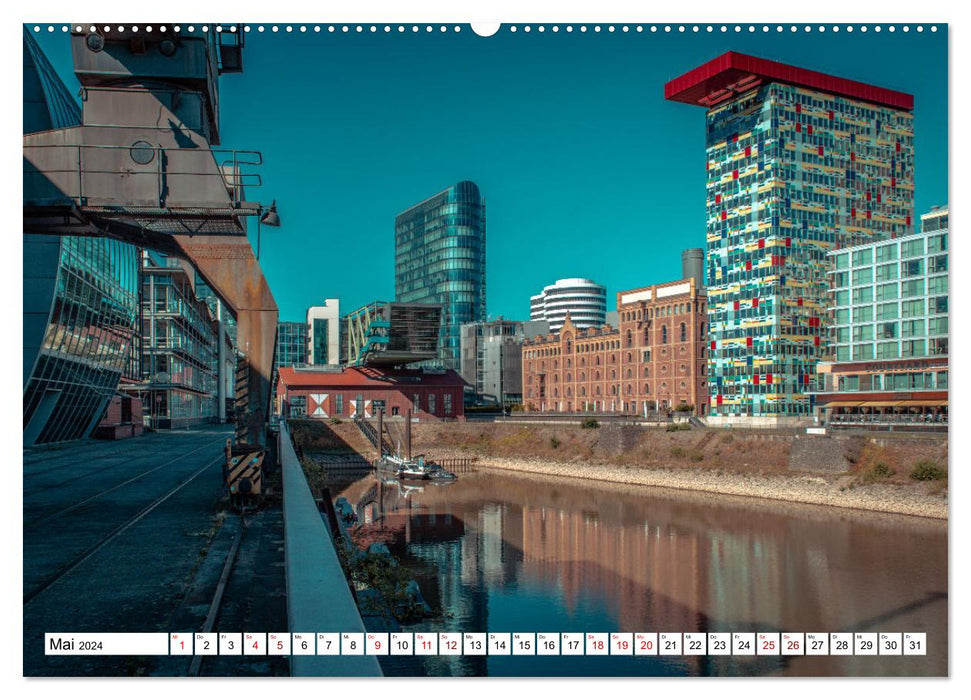 Düsseldorf Medienhafen (CALVENDO Premium Wandkalender 2024)