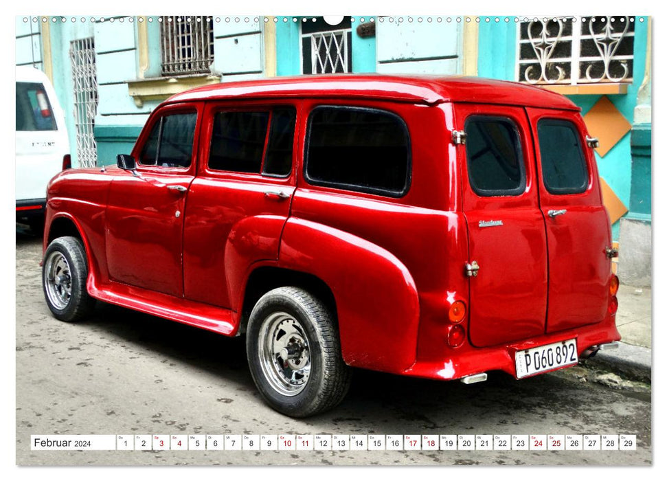 Kombi-Klassiker - British Estate Cars in Kuba (CALVENDO Wandkalender 2024)