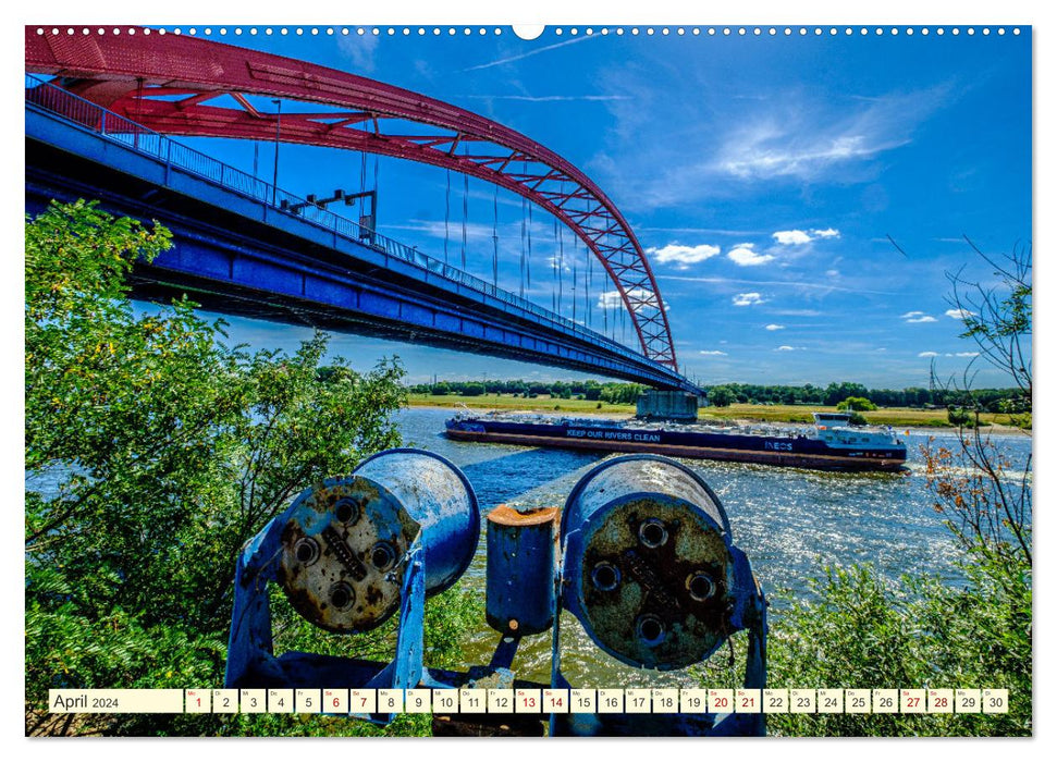 Duisburg - Brücken über Brücken (CALVENDO Premium Wandkalender 2024)
