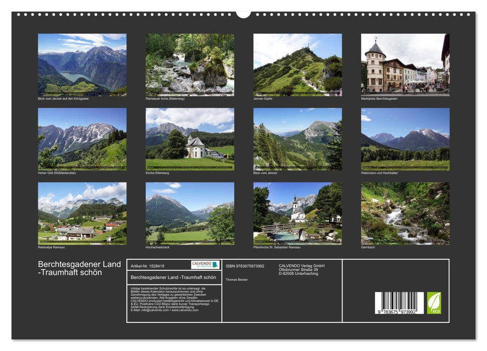 Berchtesgadener Land - Traumhaft schön (CALVENDO Premium Wandkalender 2024)