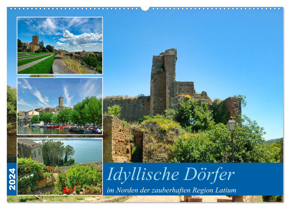 Idyllic villages in the north of the magical Lazio region (CALVENDO wall calendar 2024) 