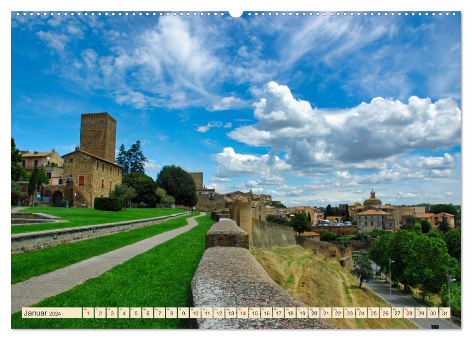 Idyllic villages in the north of the magical Lazio region (CALVENDO wall calendar 2024) 