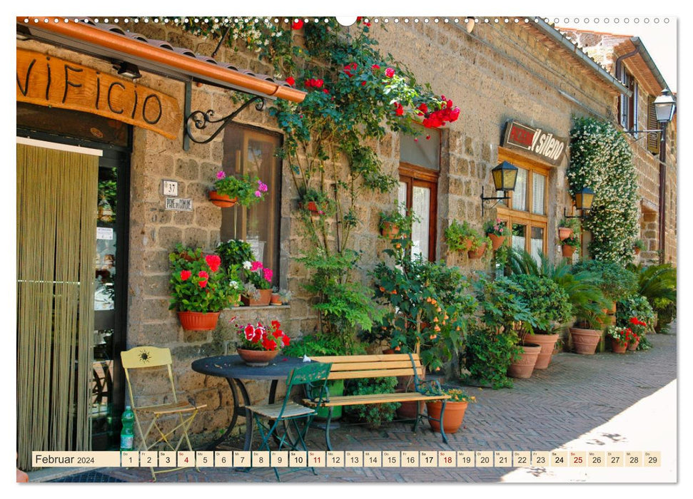 Idyllic villages in the north of the magical Lazio region (CALVENDO wall calendar 2024) 