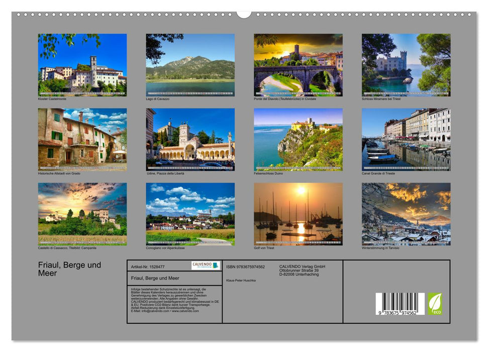 Friaul, Berge und Meer (CALVENDO Premium Wandkalender 2024)