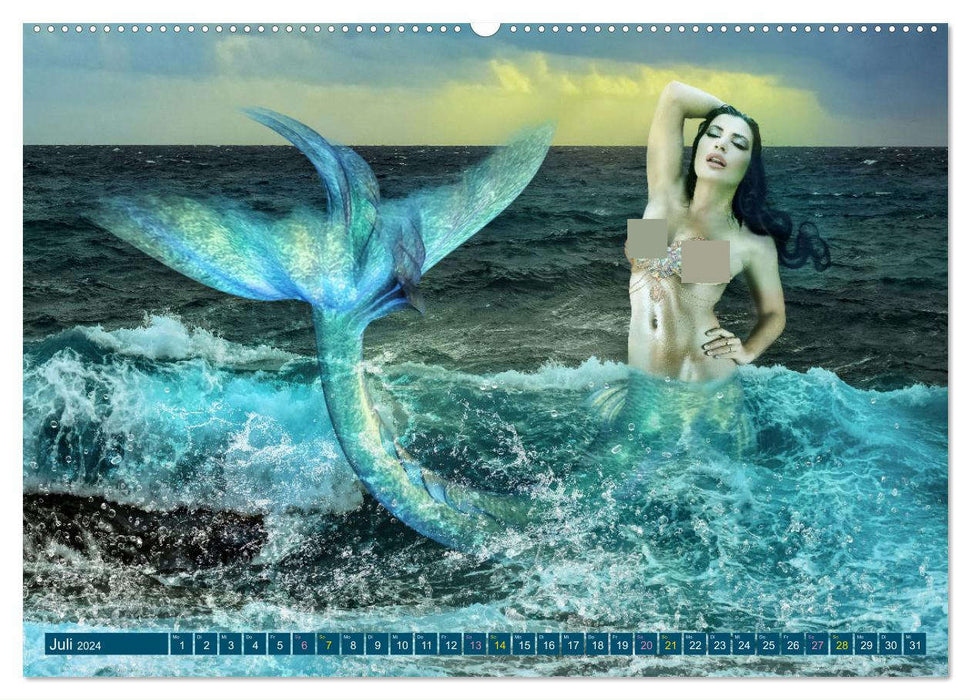 Sirènes - la magie est vivante (Calendrier mural CALVENDO Premium 2024) 