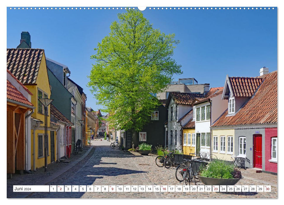 Funen, Langeland et Ærø - En route sur la « Route des manoirs » au Danemark (Calendrier mural CALVENDO Premium 2024) 