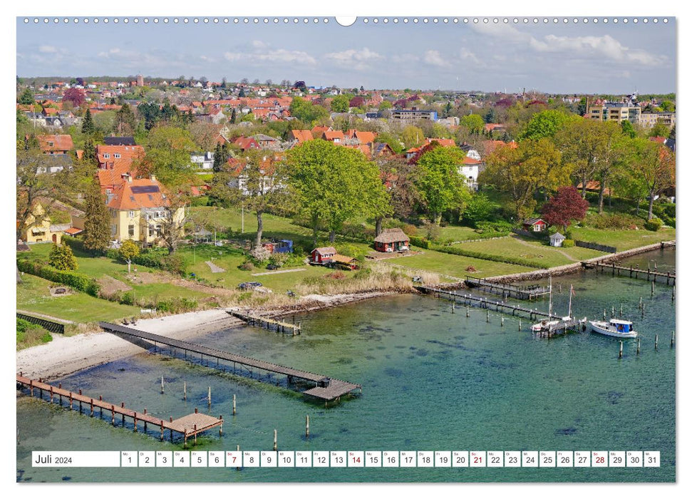 Funen, Langeland et Ærø - En route sur la « Route des manoirs » au Danemark (Calendrier mural CALVENDO Premium 2024) 