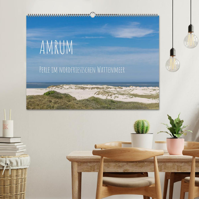 Amrum - perle de la mer des Wadden de la Frise septentrionale (calendrier mural CALVENDO 2024) 