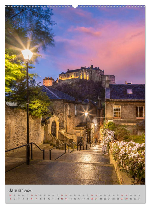 EDINBURGH Historic City Heart (CALVENDO Wall Calendar 2024) 