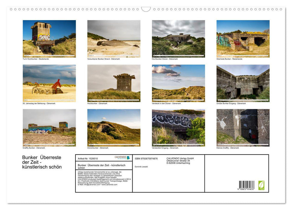 Bunker Remains of Time - Artistically Beautiful (CALVENDO Wall Calendar 2024) 