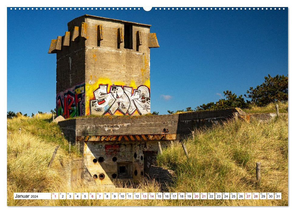 Bunker Überreste der Zeit - Künstlerisch schön (CALVENDO Wandkalender 2024)