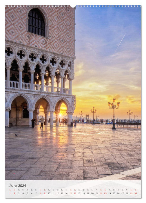 Venedig und Burano, Stadt am Wasser und Insel der bunten Häuser (CALVENDO Premium Wandkalender 2024)