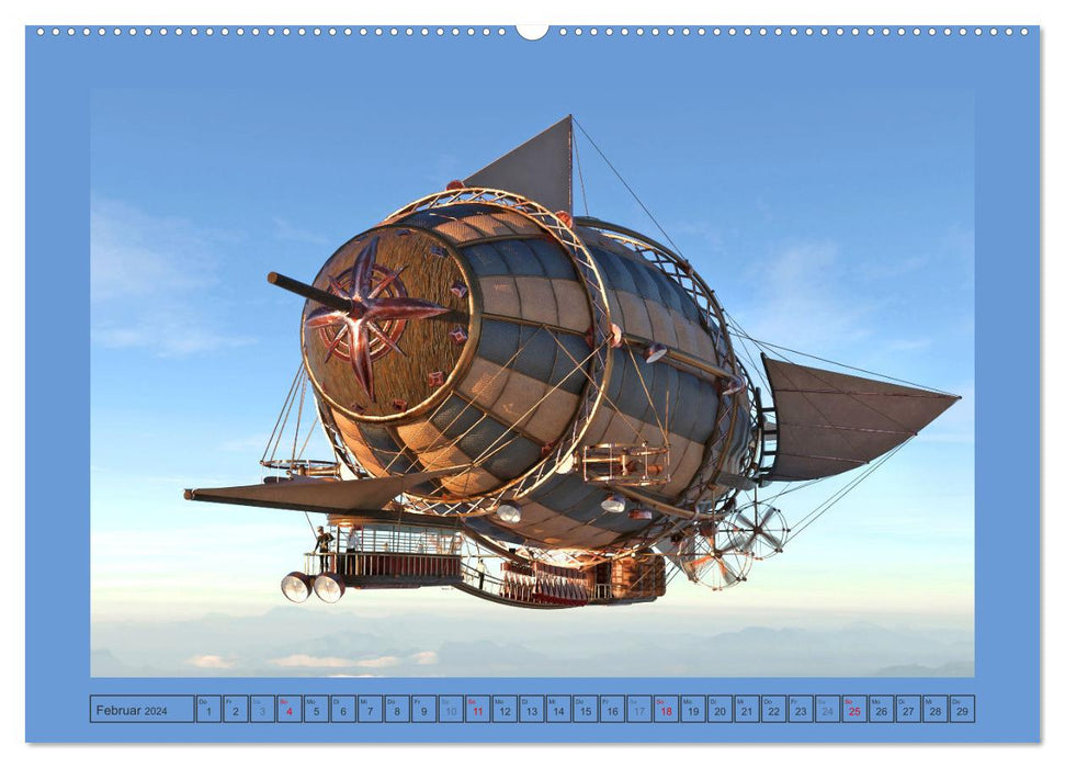 Steampunk airships (CALVENDO wall calendar 2024) 