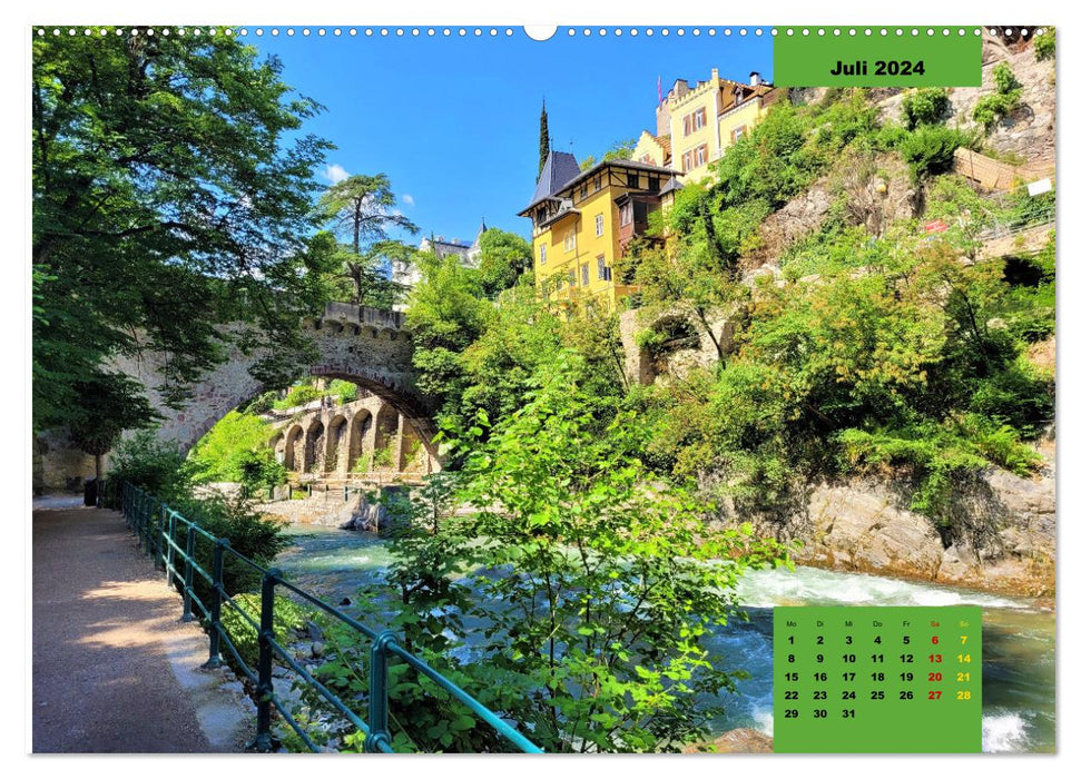 Promenades de Meran - promenez-vous et profitez, faites une pause et soyez (Calendrier mural CALVENDO Premium 2024) 