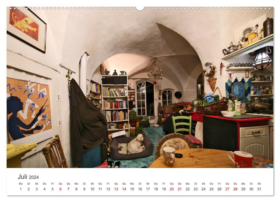 Bussana Vecchia lebendige Kunst zwischen mystischen Steinen (CALVENDO Premium Wandkalender 2024)