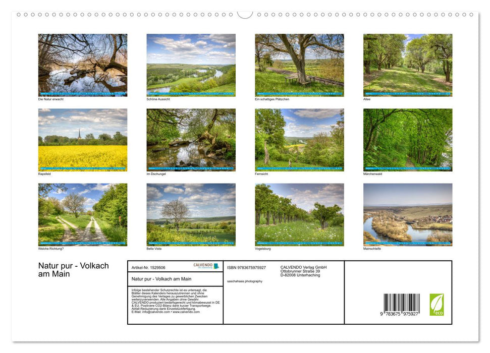 Natur pur - Volkach am Main (CALVENDO Premium Wandkalender 2024)