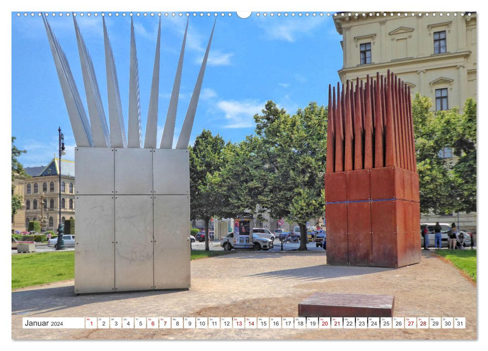 Prague – Une journée d'été parfaite dans la ville dorée (Calendrier mural CALVENDO Premium 2024) 