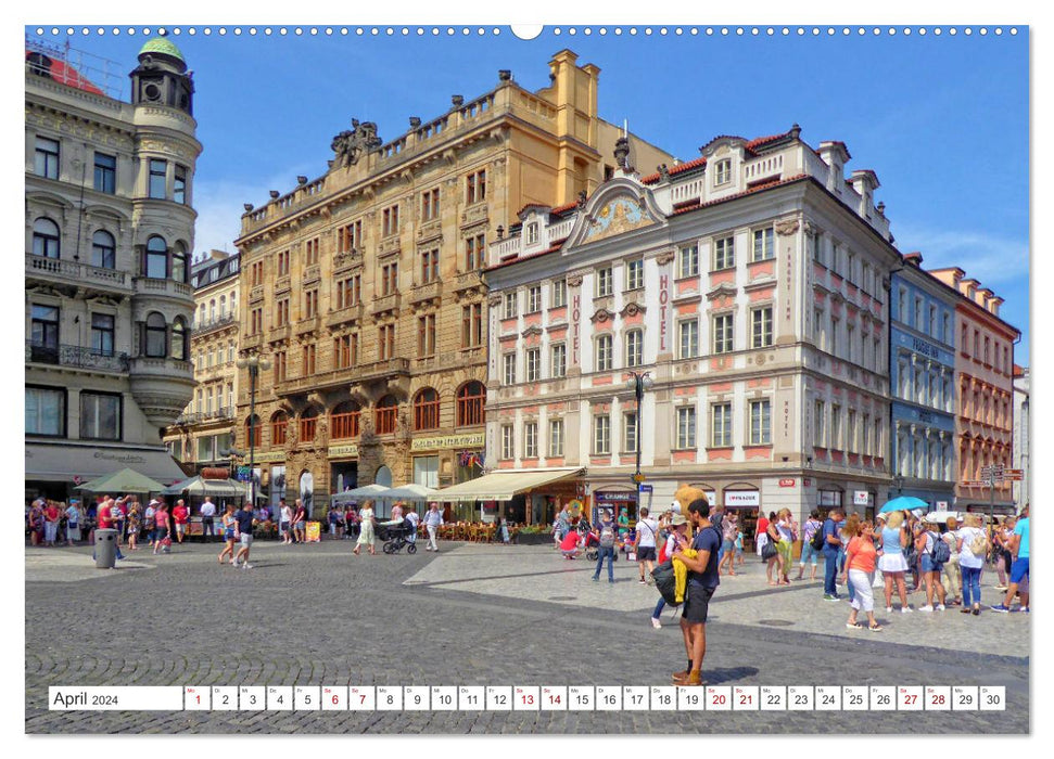 Prague – Une journée d'été parfaite dans la ville dorée (Calendrier mural CALVENDO Premium 2024) 