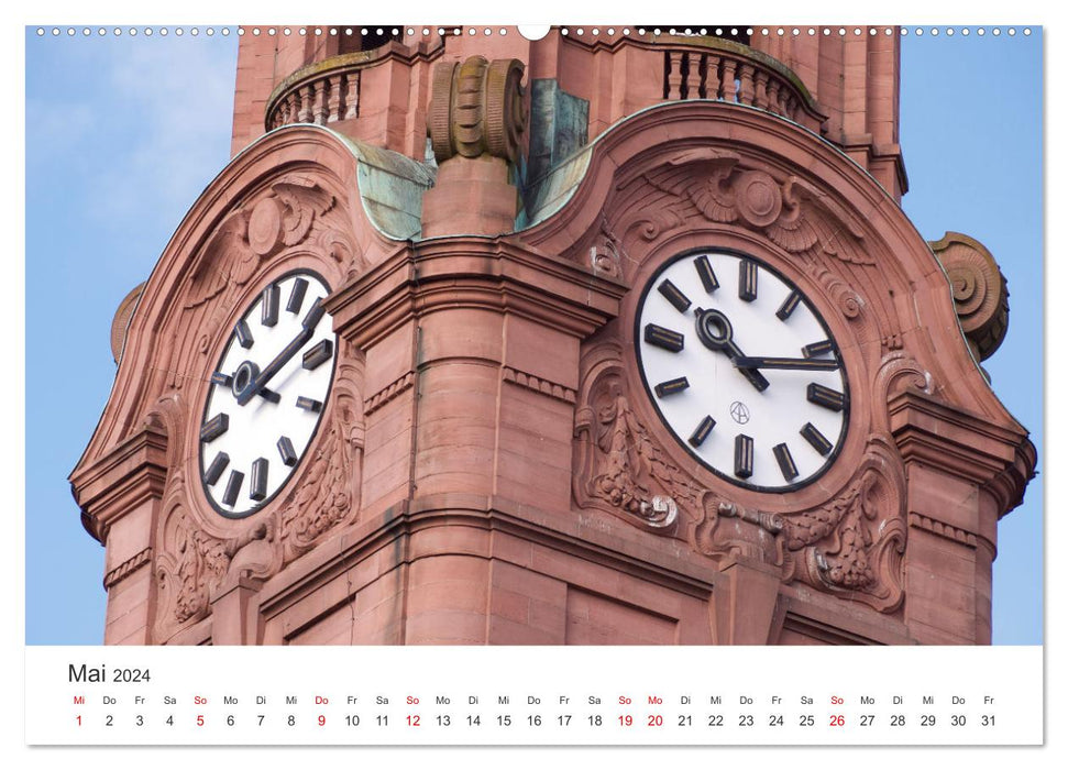 Hessen - Uhren an Fassaden (CALVENDO Wandkalender 2024)