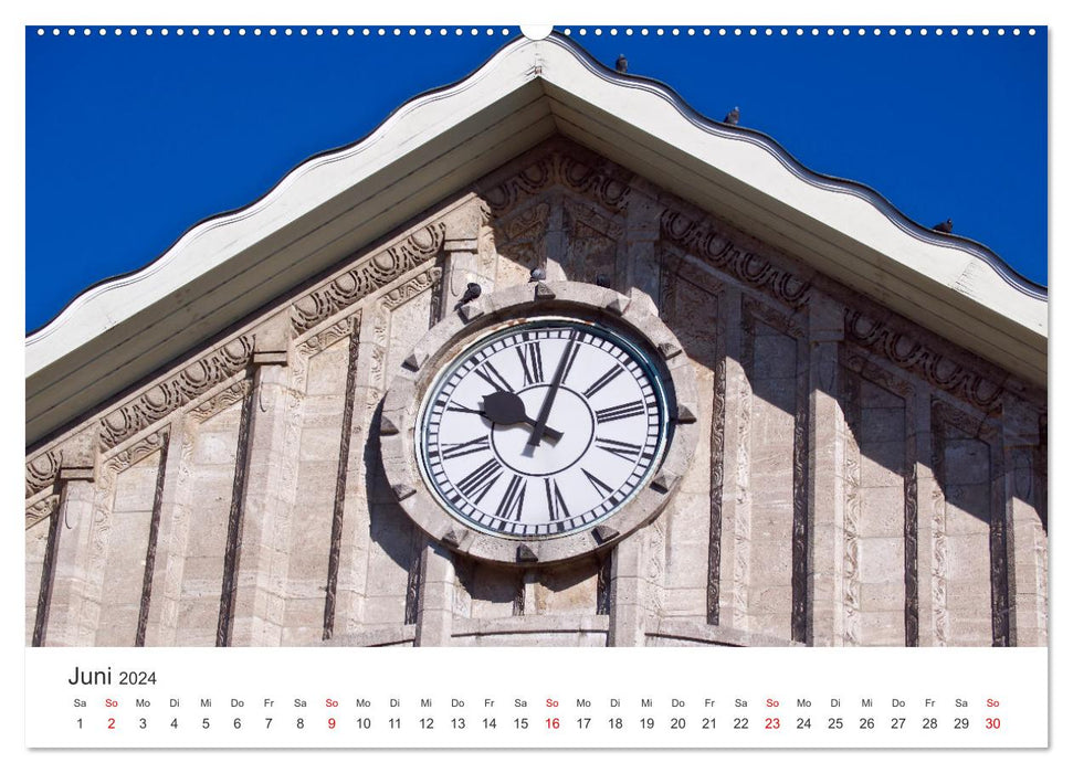 Hesse - clocks on facades (CALVENDO wall calendar 2024) 