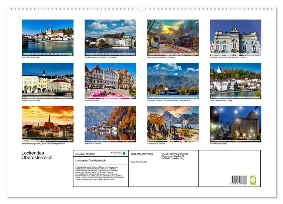 Attractive Upper Austria (CALVENDO wall calendar 2024) 