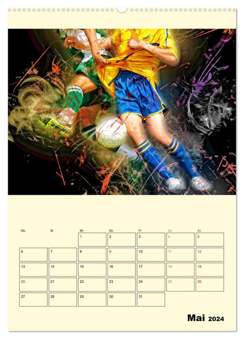 Fußball - Feuer (CALVENDO Wandkalender 2024)