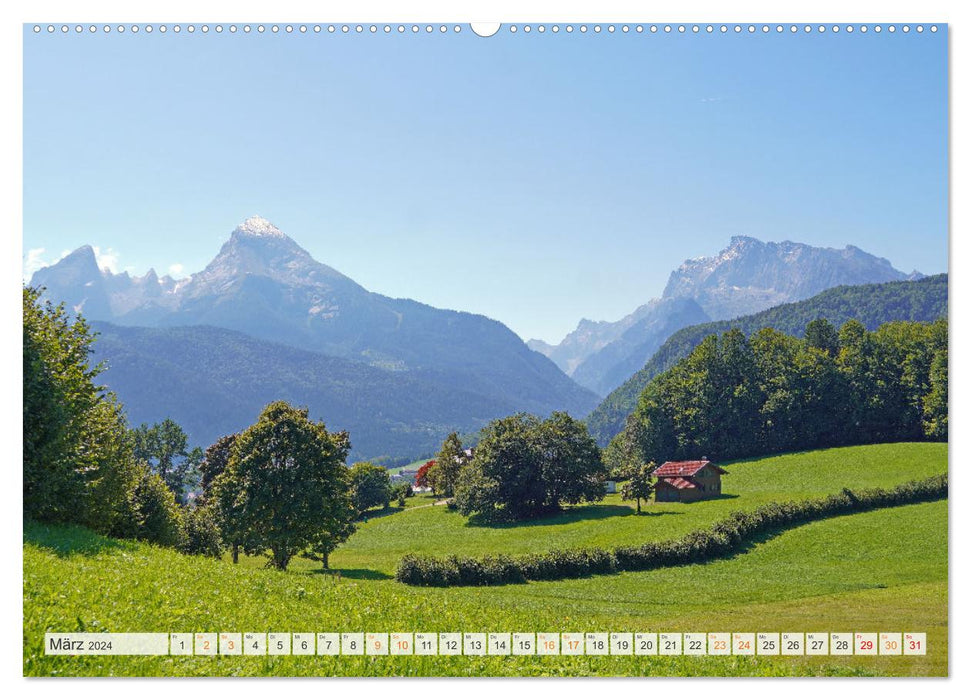 Berchtesgadener Land - World of Mountains and Lakes (CALVENDO Premium Wall Calendar 2024) 