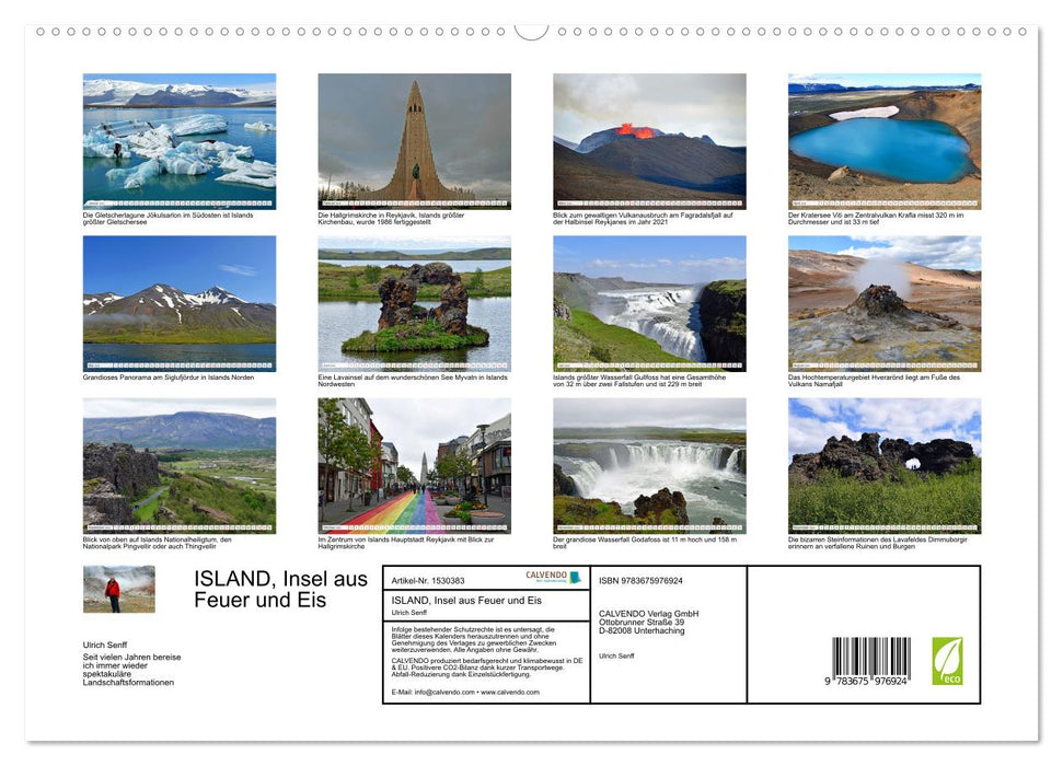 ISLAND, Insel aus Feuer und Eis (CALVENDO Premium Wandkalender 2024)