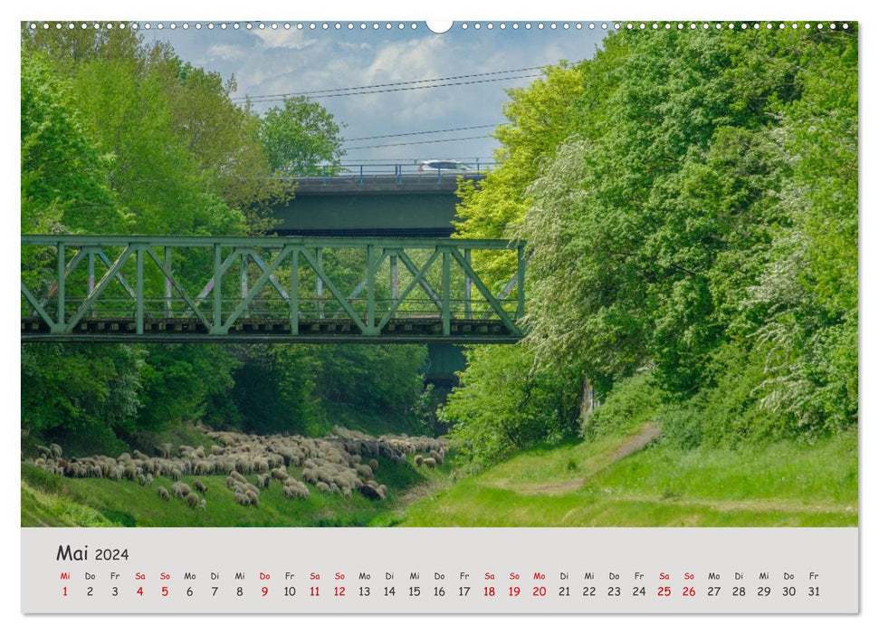 Herne: City on the Emscher and canal (CALVENDO wall calendar 2024) 