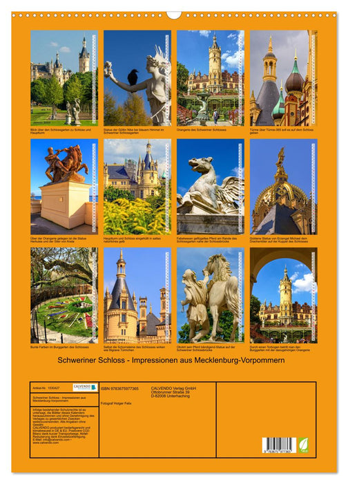 Schwerin Castle - Impressions from Mecklenburg-Western Pomerania (CALVENDO wall calendar 2024) 