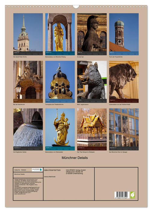 Münchner Details (CALVENDO Wandkalender 2024)