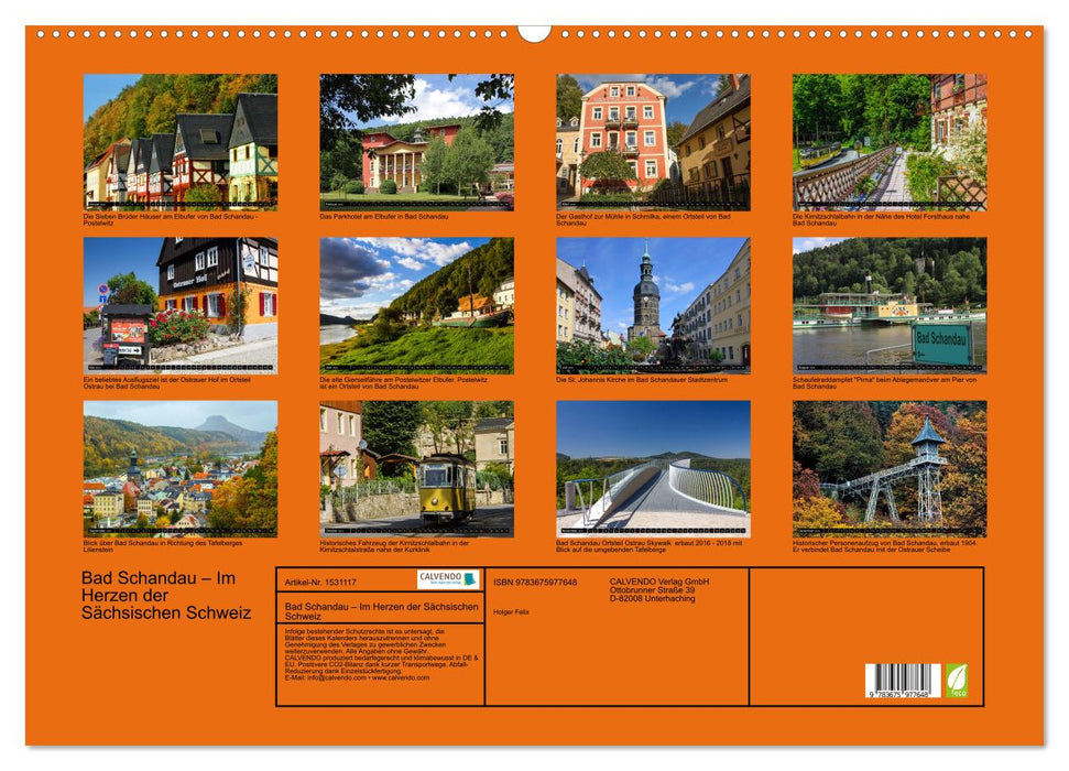 Bad Schandau – Im Herzen der Sächsischen Schweiz (CALVENDO Wandkalender 2024)