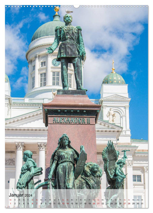 Helsinki - Sehenswürdigkeiten (CALVENDO Wandkalender 2024)