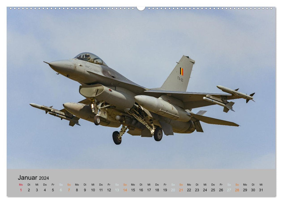 Kampfjet F-16 The Fighting Falcon (CALVENDO Premium Wandkalender 2024)