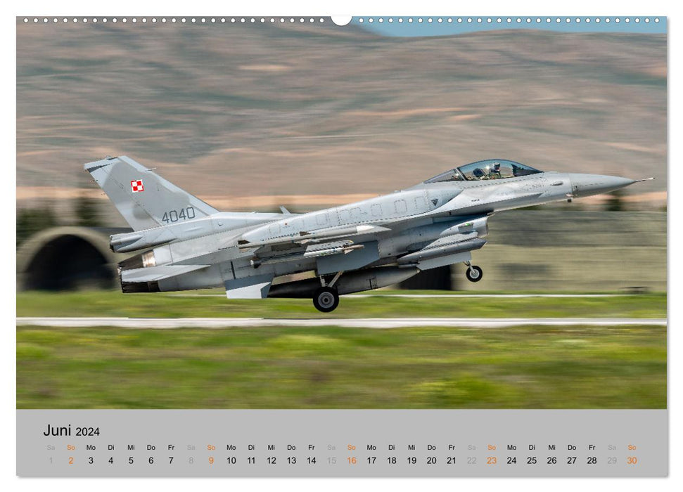 Kampfjet F-16 The Fighting Falcon (CALVENDO Premium Wandkalender 2024)